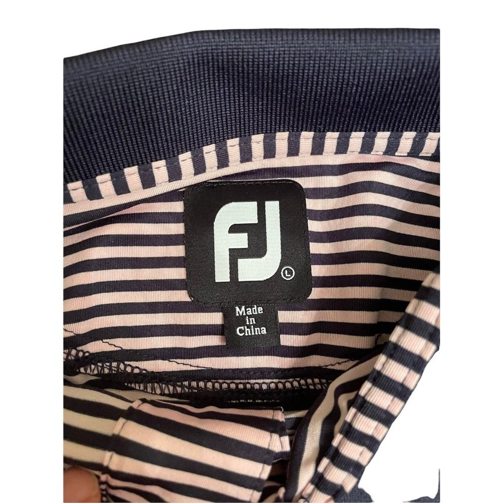 Footjoy Polo shirt Mens Size L Blue/Pink Pullover Short Sleeve Collared